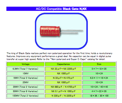 AC DC Compatible Black Gate N, NX